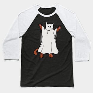 Boo Cat Boo Baseball T-Shirt